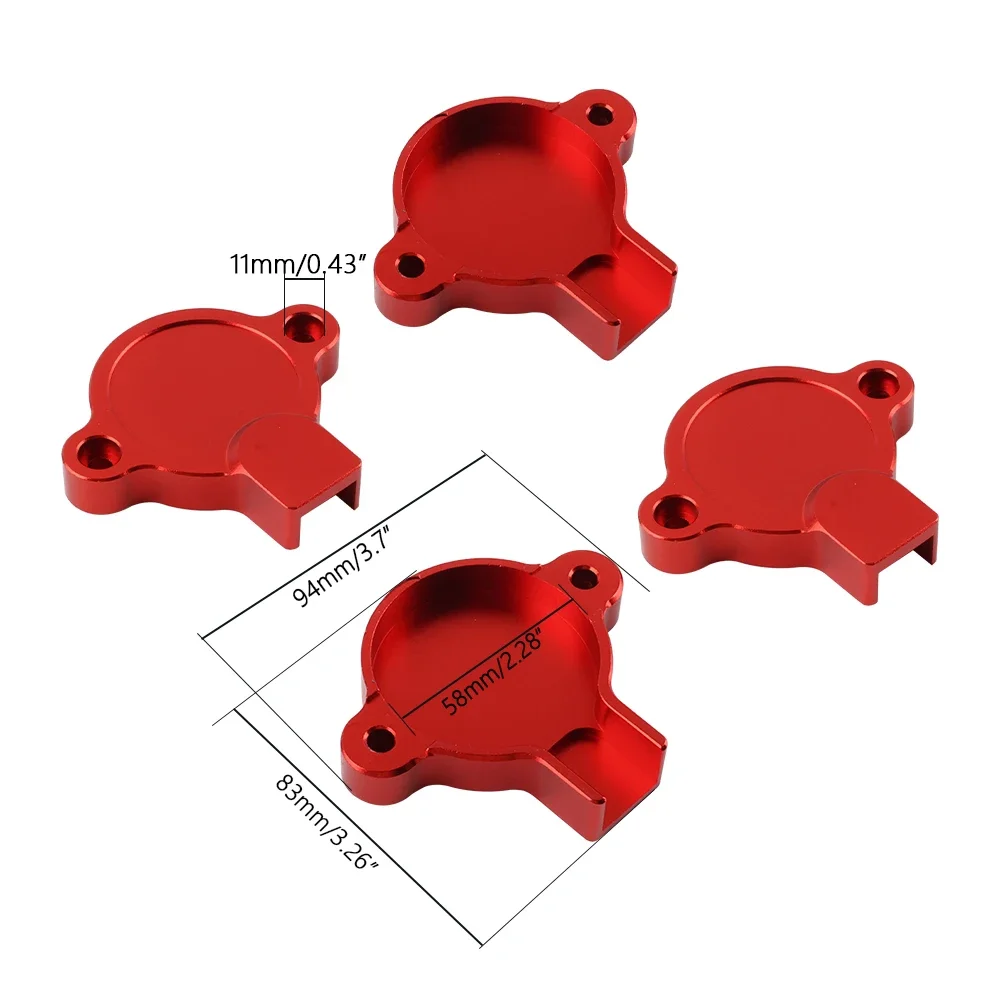 Aluminum Cam Solenoid Cover 4PCS Red for 2013-2023 Subaru BRZ Toyota 86 GR86 FR-S