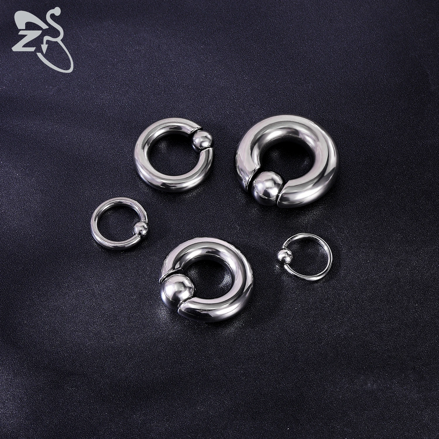 ZS 1 Stück 2/4/6/8G Edelstahl Hufeisen Nasenring Männer Innengewinde Große Gauge Piercings Ohr Expander Septum Piercing – Detail 4