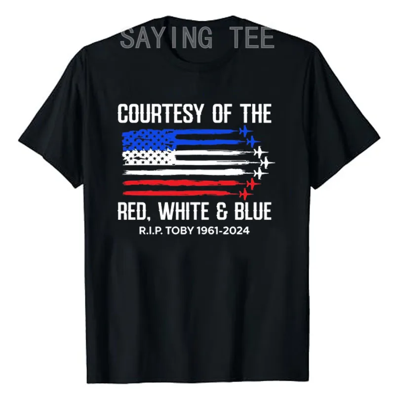 Courtesy of The Red White and Blue T-Shirt Humor Funny Usa American Flag Print Graphic Tee 4th of July Independence Day Clothes