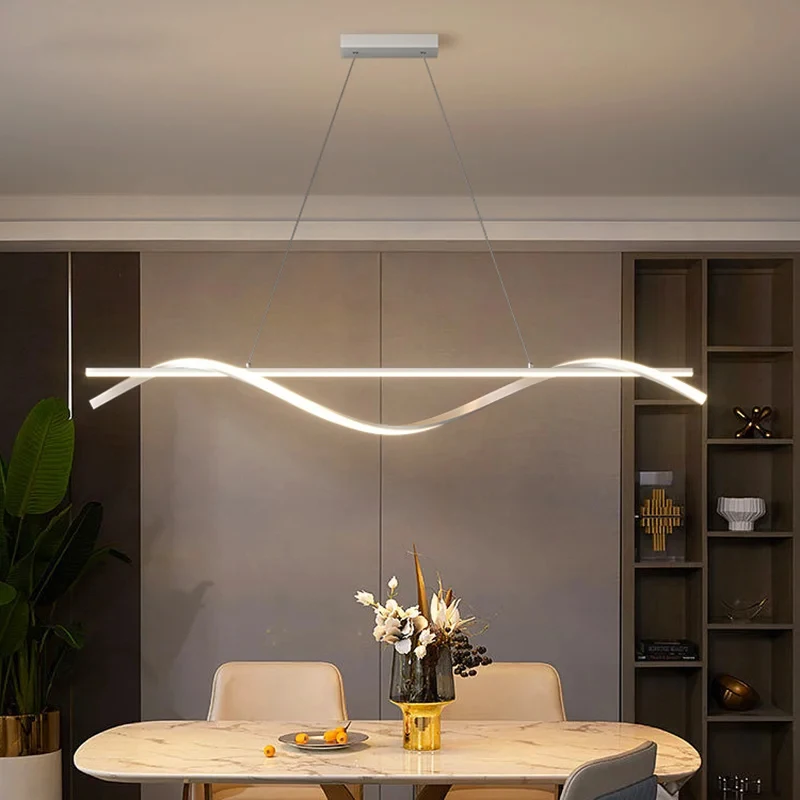 Imagem -04 - Modern Led Pendant Light Kitchen Ceiling Chandelier Lâmpada para Sala de Jantar Decoração Minimalista Luminária 90260v 40w