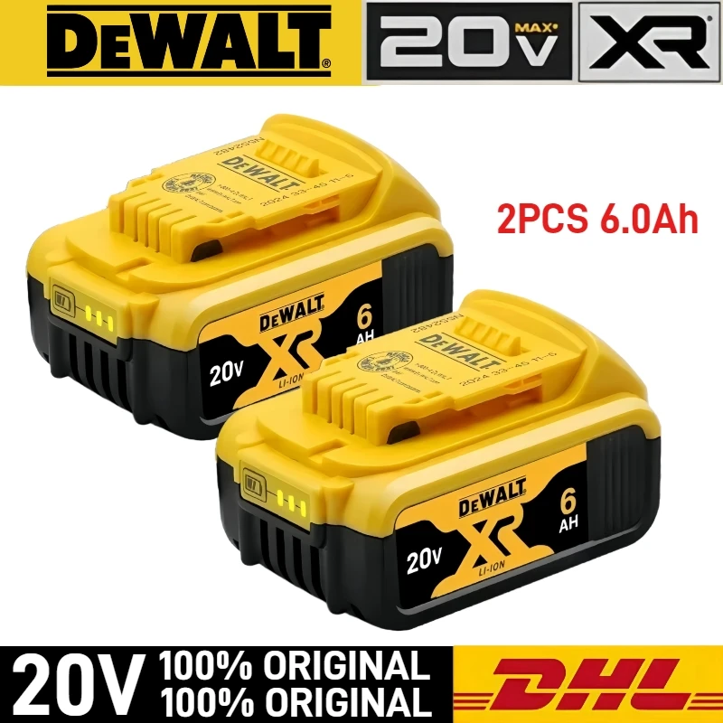 

Original DEWALT 20V battery, 6.0AH, rechargeable lithium-ion battery, DEWALT charger, DCB115, DCB206, DEWALT20V-60V tool battery