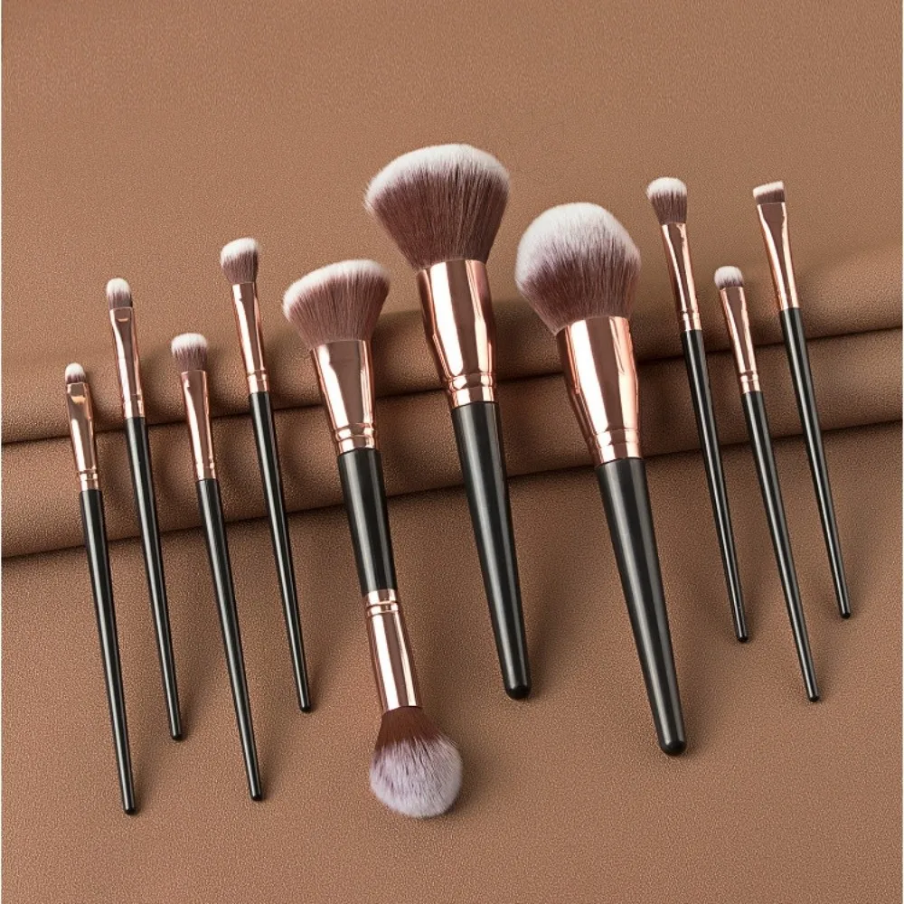 15 unids/set herramienta de maquillaje portátil Kit de brochas de maquillaje bronceador facial cosméticos delineador cepillo de cejas contorno belleza cepillo de cejas mujeres