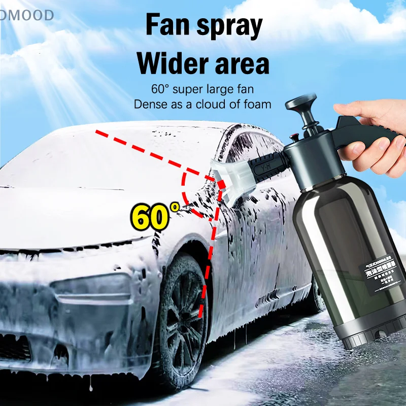 2L Foam Watering Can Household Hand-held Car Wash Watering Car Home Gardening Air Pressure Sprayer Disinfection Cleaning Tool