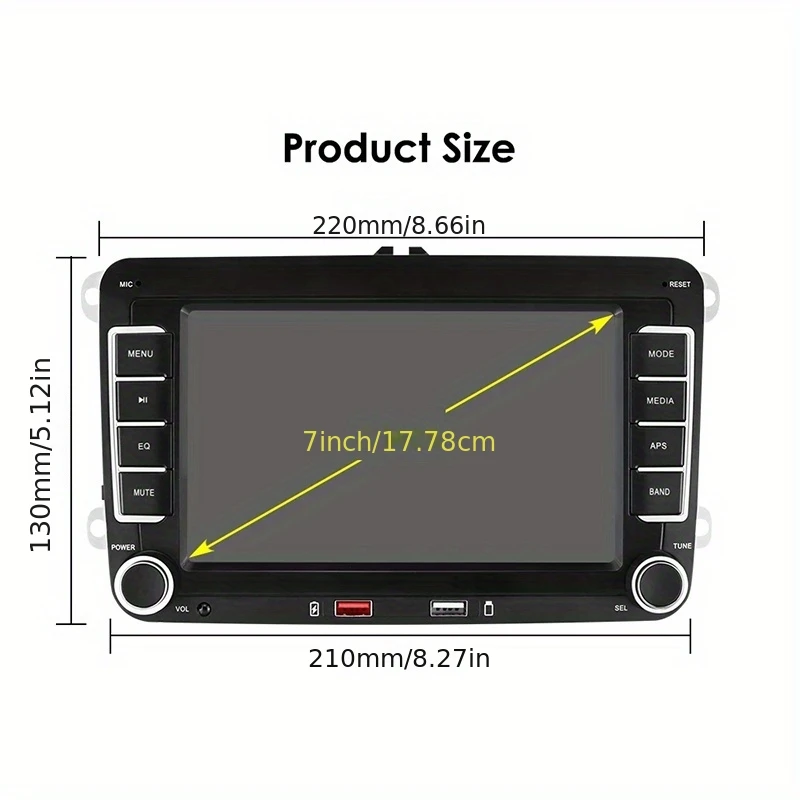 for VW Skoda Octavia Golf 5/6 Touran Passat B6 Jetta Car Multimedia Player-7-inch Touchscreen Steering Wheel Remote