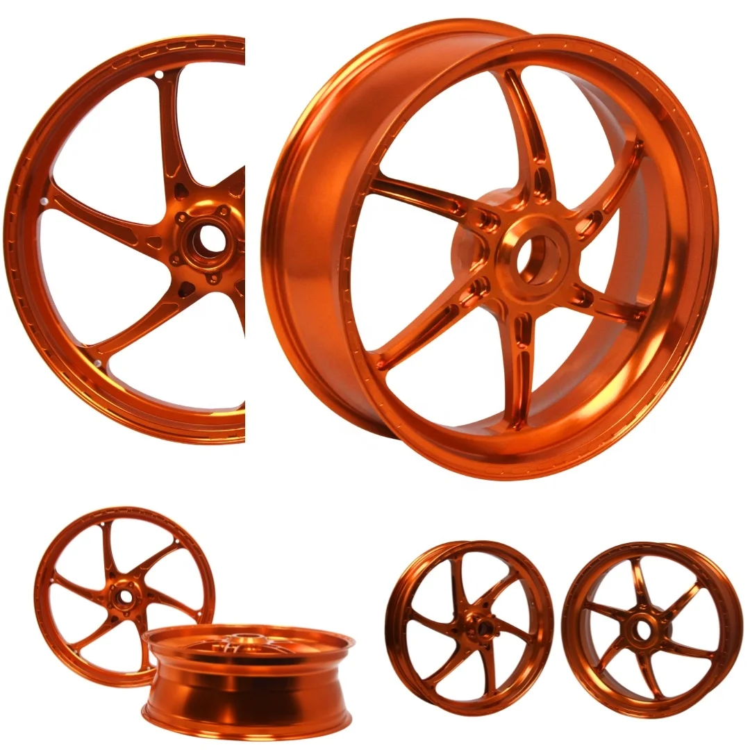 

Комплект легкосплавных анодированных цветных дисков 17 дюймов для мотоциклов Kawasaki Ninja 400 / Ninja ZX-4R/4RR