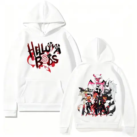 Sudadera con capucha Helluva Boss para hombre, sudadera cálida de otoño e invierno para hombre, sudadera de Anime estética Y2k, sudadera informal Unisex de Hip-Hop Streetwea