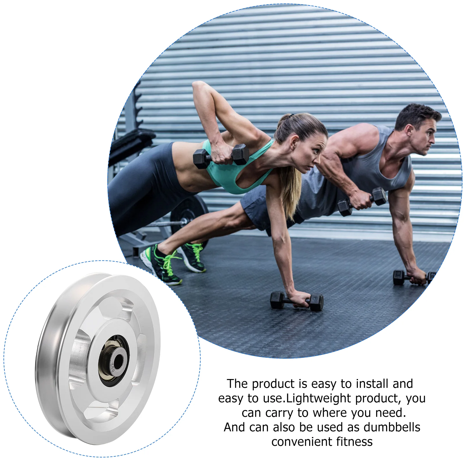 Aluminum Alloy Pulley Machine Wheel Fitness Accessories Lift Wheel Load Bearing Sports Machine Gym Replacement Parts Tool