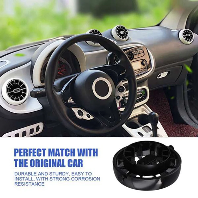 1Set/4Pcs Car Air Conditioner Air Vent Trim Cover For Mercedes-Benz Smart 453 Four Two Interior Vortex Outlet Frames