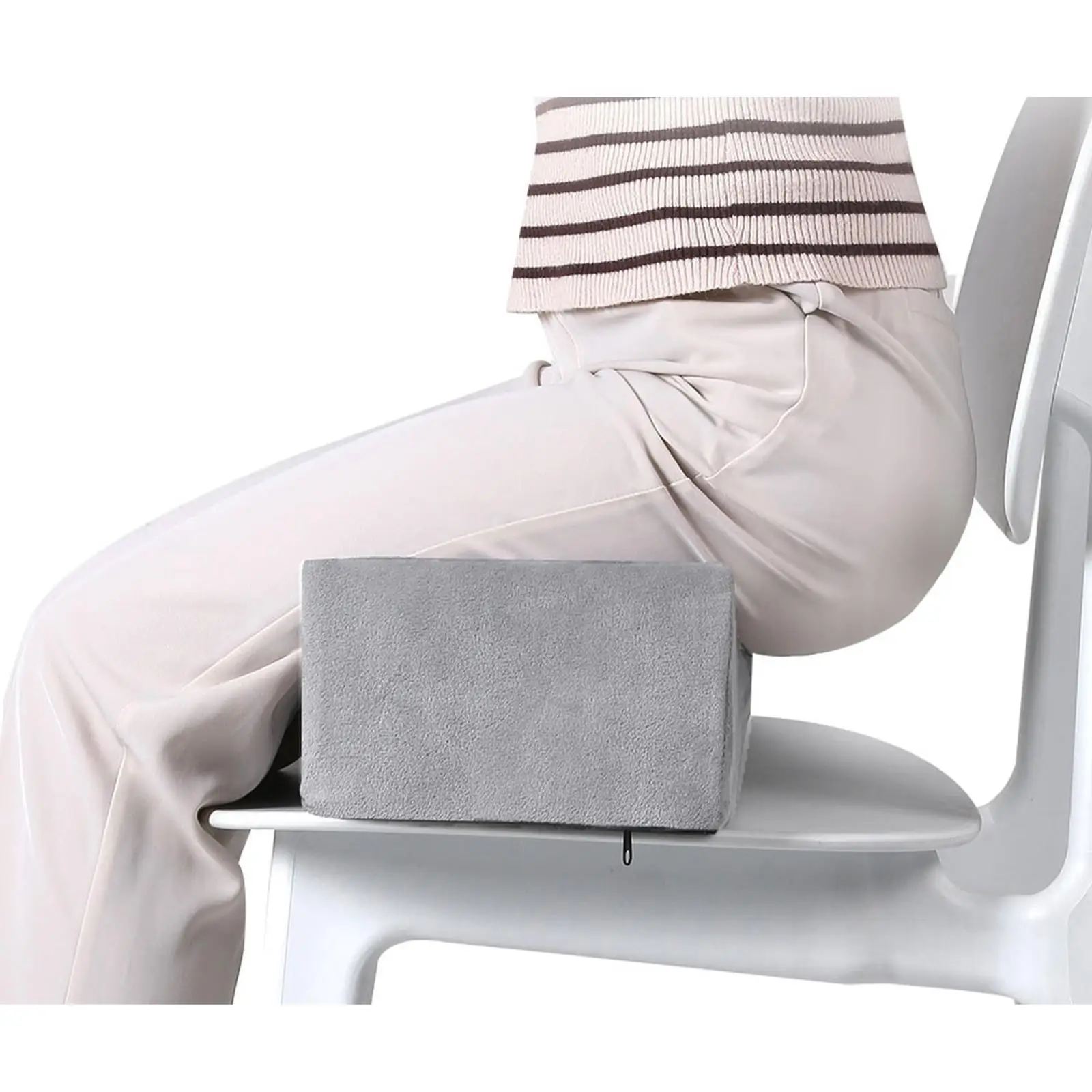 وسادة مقعد إسفنجية للأرداف BBL، وسادة رفع المؤخرة البرازيلية بعد الجراحة لجراحة البواسير باللون الرمادي