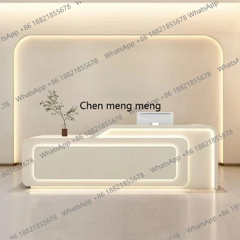 

F5822 reception salon reception small business hall podium for church beauty salon furniture cashier Luxury counter desk l shape