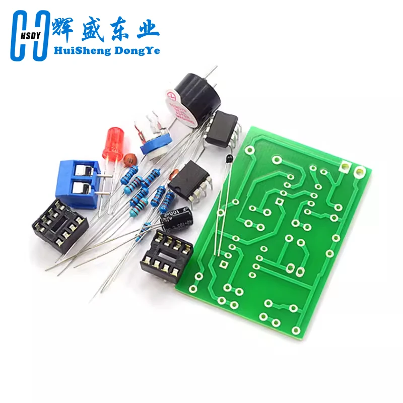 Temperature buzzer kit acousto-optic alarm parts DIY circuit student experiment training parts