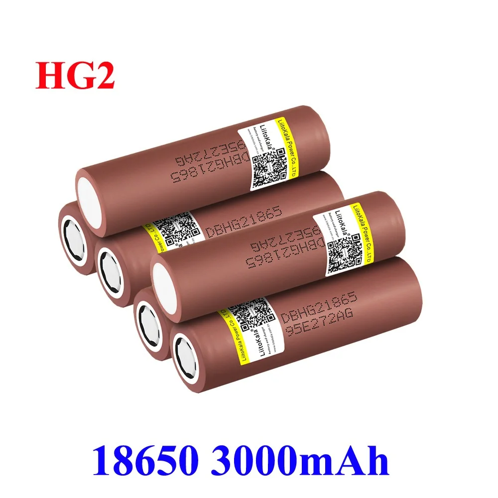 Original New LiitoKala hg2 18650 3000mah battery 3.7v discharge 20a dedicated for energy rechargeable Accessories