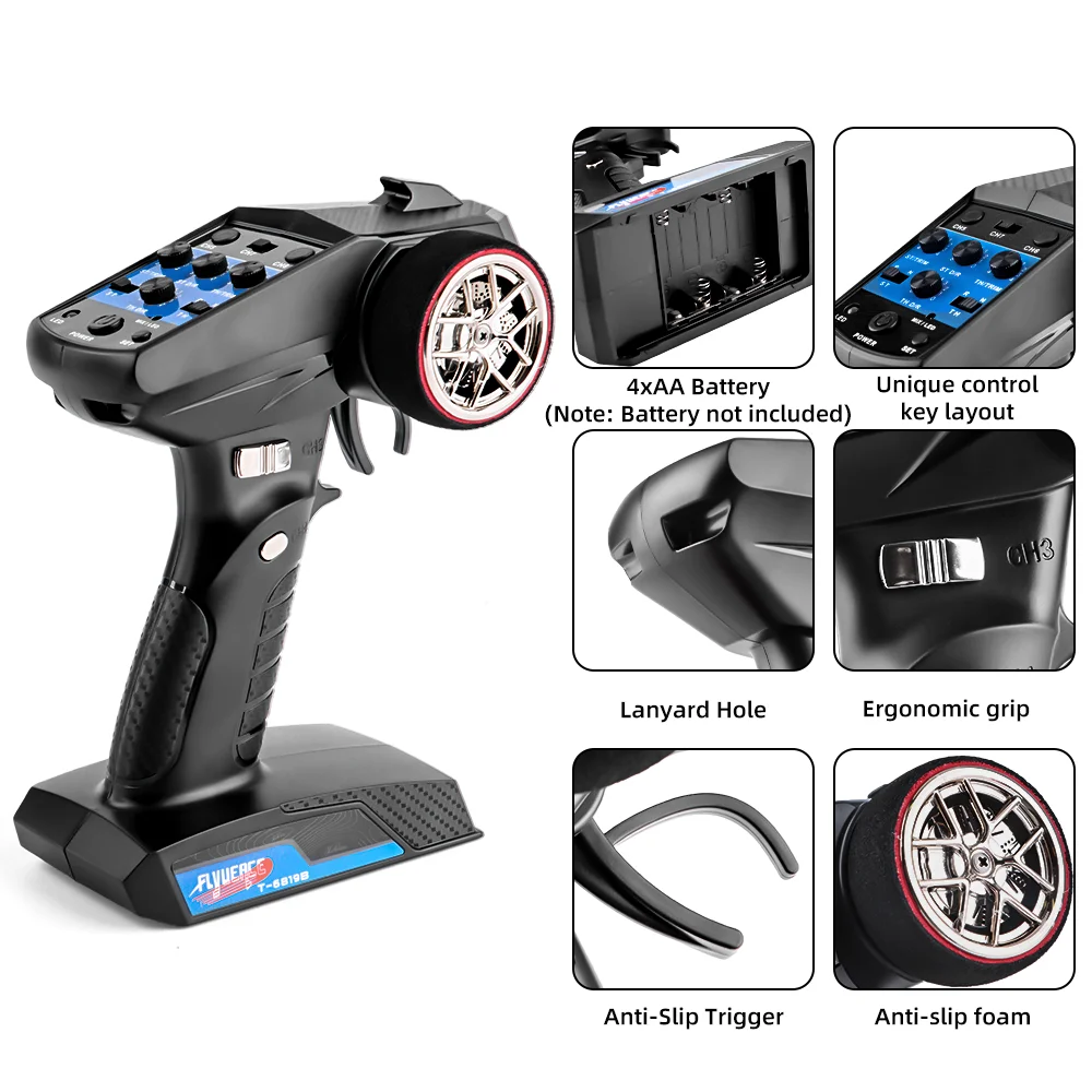 7 Channels RC Transmitter with Receiver 2.4GHz Radio Remote Controller for RC Car Crawler Truck Buggy Off Road On Road Boat
