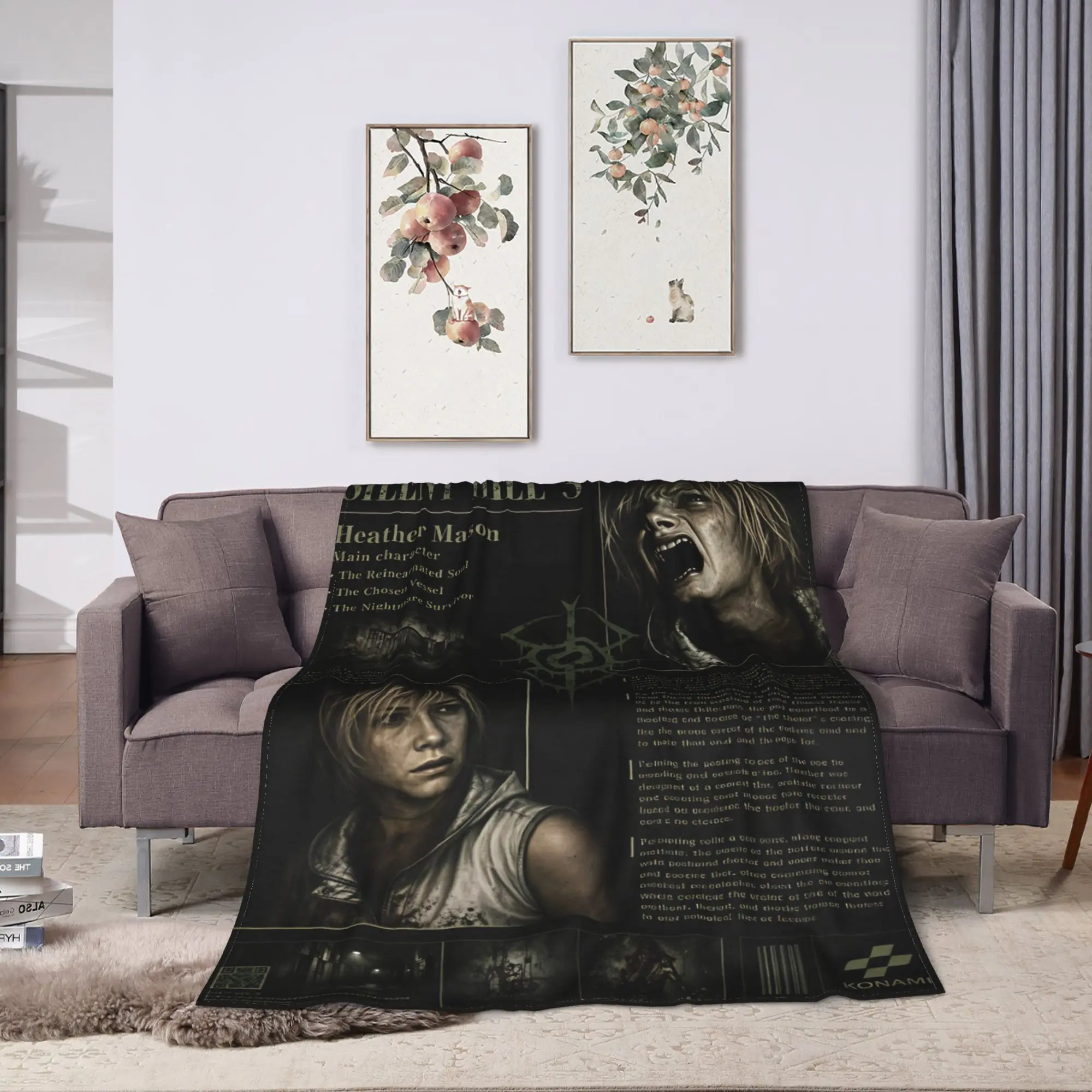 Silent Hill 3  Horror Game Flannel Blanket  Warm Soft Throw Blanket for Living Room Decorative Novelty Bedspread Sofa Bed Cover