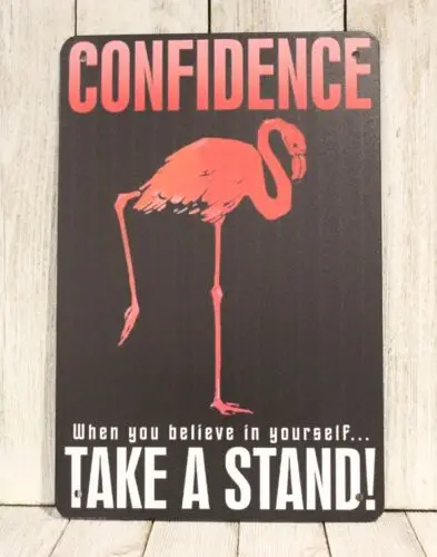 Confidence Motivational Tin Metal Sign Poster Picture Inspirational Take a Stand