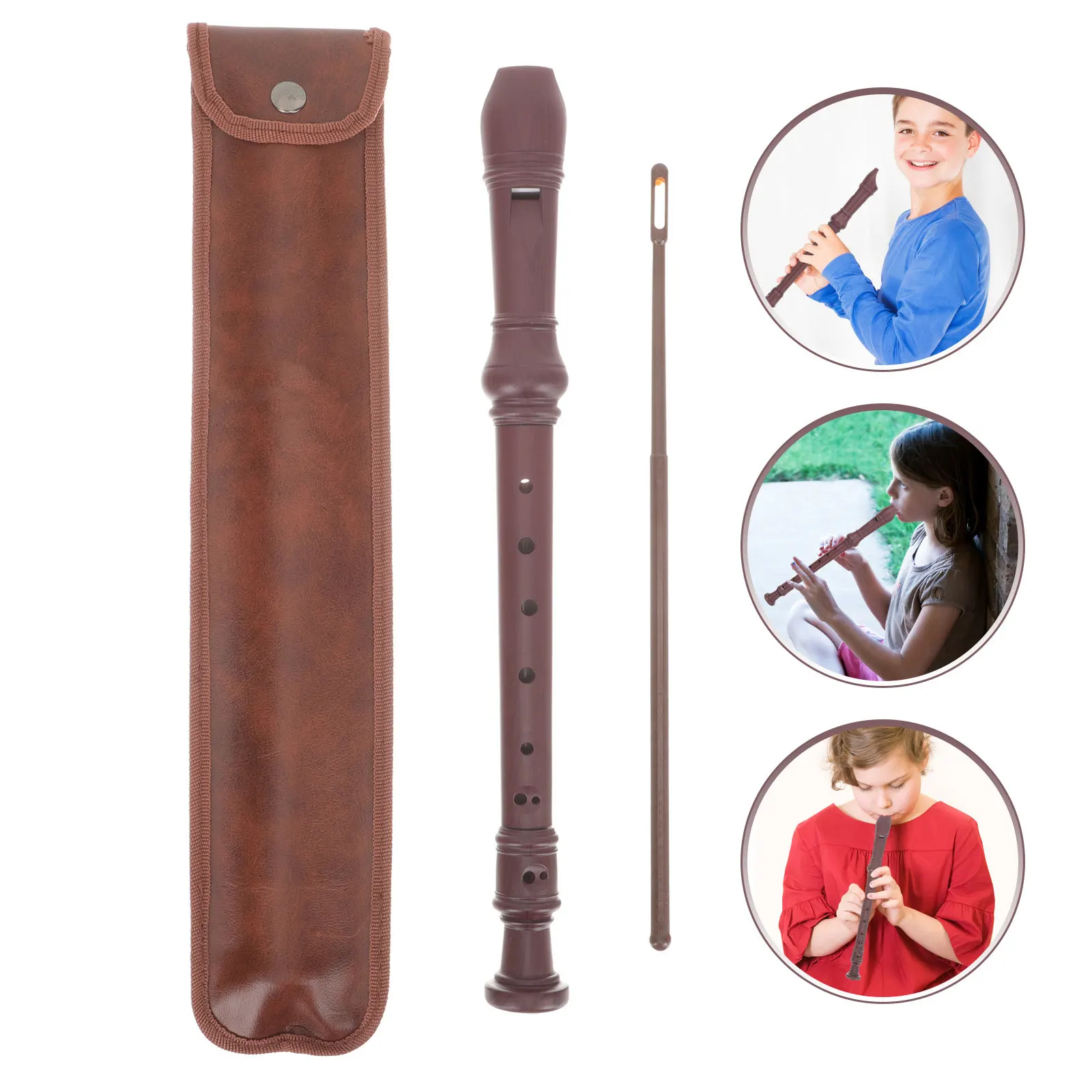 

8-отверстная сопрановая блокфлейта для детей, инструмент для начинающих музыкантов, из АБС-пластика, профессиональная точность настройки, портативная