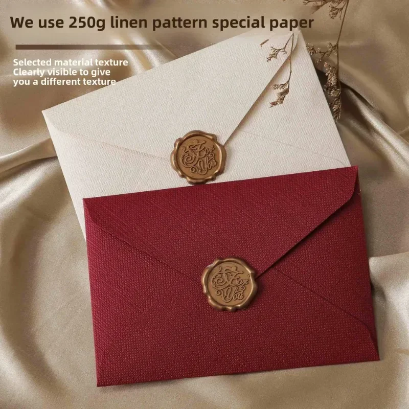 10 Stück Fensterumschläge für Briefe, DIY, handgefertigte Geschenkverpackung, Tasche, Hochzeit, Party, Einladungskartenhülle, Leinen-Textur-Umschläge