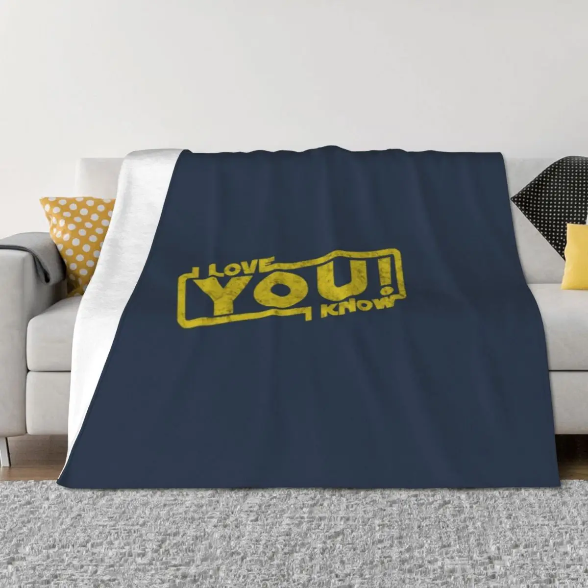 i love you i know movie quote Leia Han Blockbuster Throw Blanket Designers Luxury Throw Decorative Sofa for winter Blankets