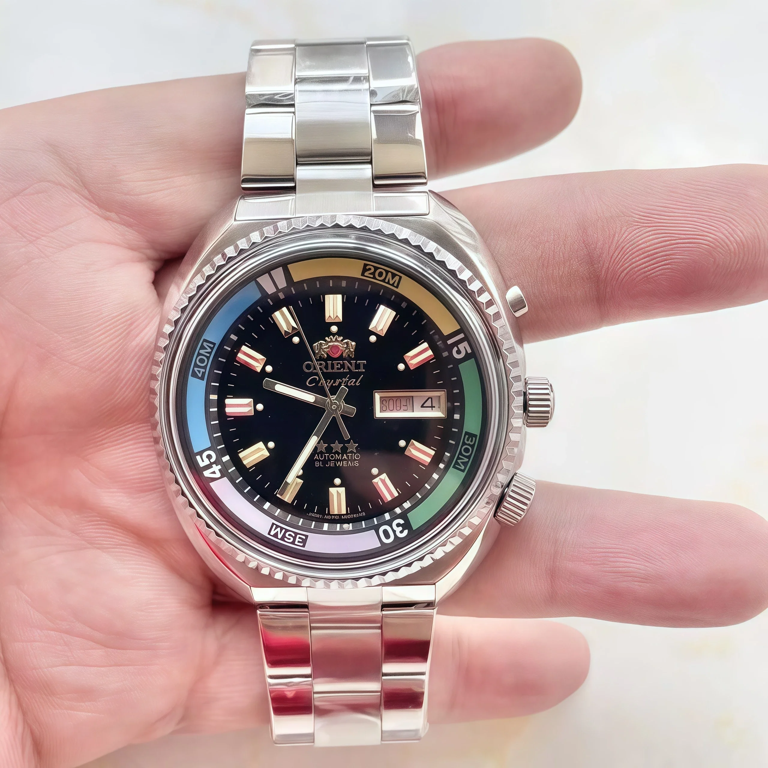 

Automatic Mechanical Unisex Orient Watch World Time Full Function Steel Strap Select Dial Luminous Series