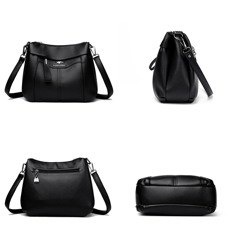 New Ladies Large Capacity Shopping Messenger Tote Soft Leather Luxury Handbag Women Bag Designer 3 Layers Shoulder Crossbody Sac