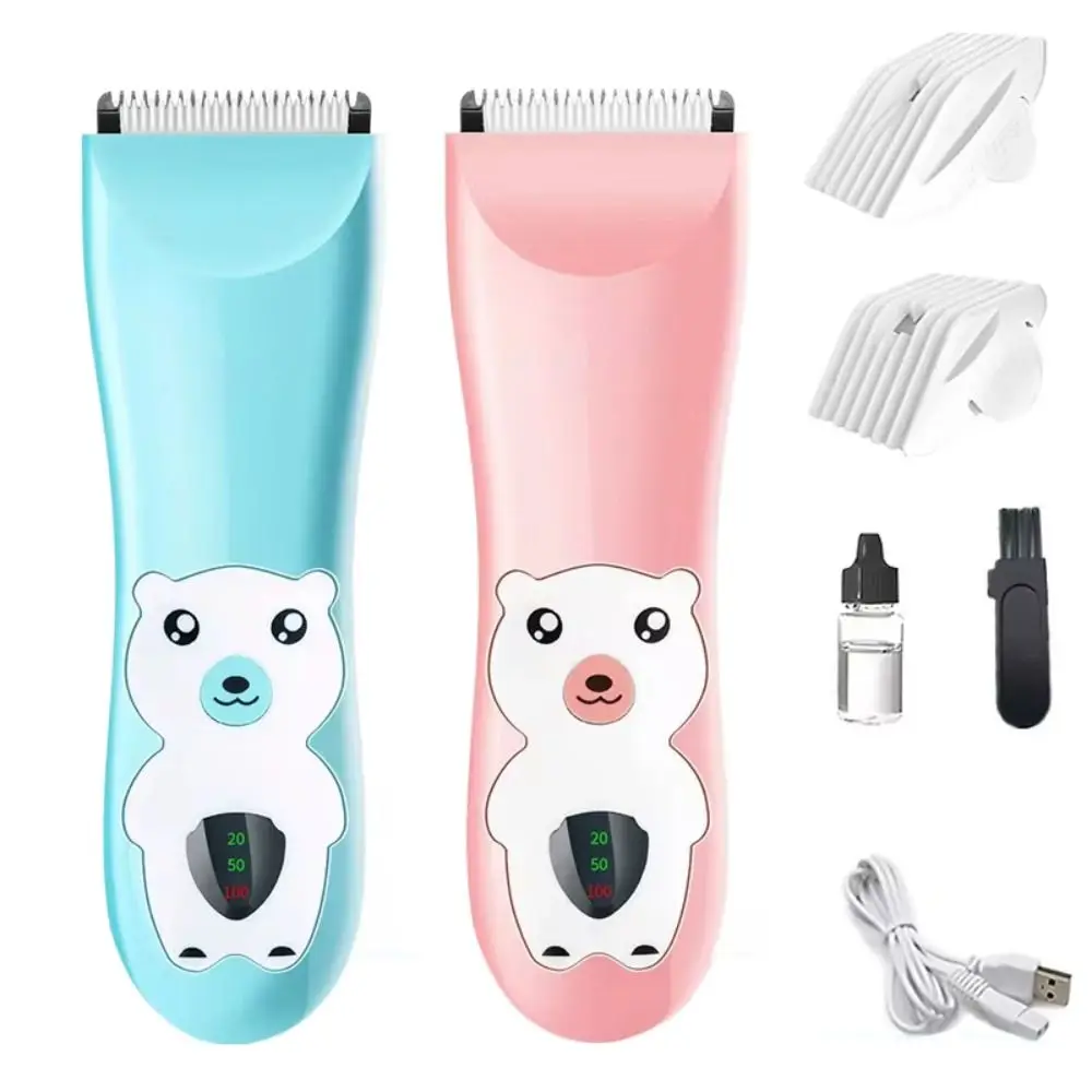 Stille Baby Haars ch neider Keramik klinge Digital anzeige USB elektrische Haars chneide maschine Kinder pflege tragbare Haarschnitt maschine Baby pflege