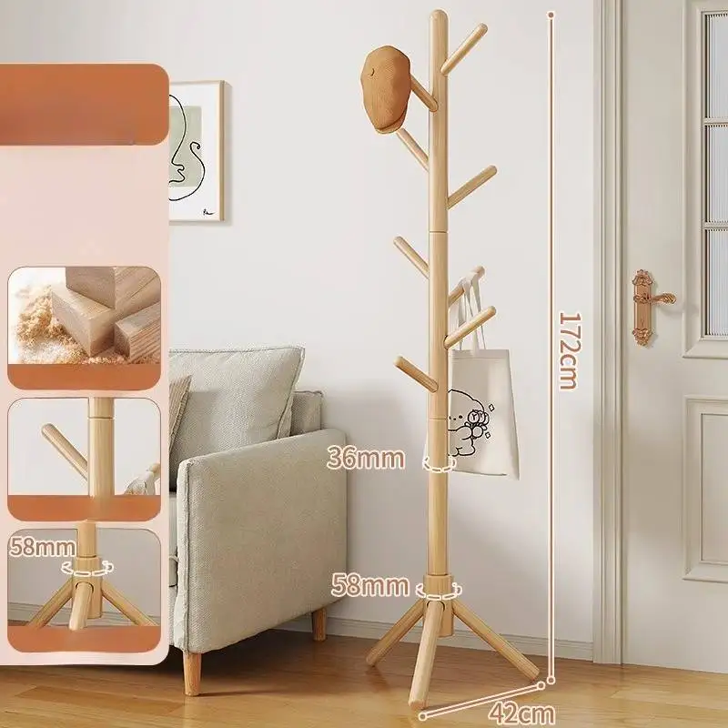 رف ملابس موفر للمساحة، تصميم مكتبي حديث طويل القامة، رف ملابس لغرفة المعيشة، أثاث خشبي لغرفة النوم والفندق Colgadores De Ropa #1