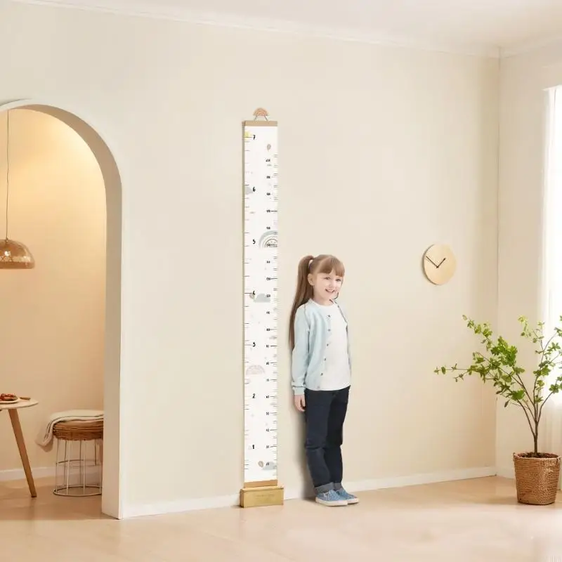 Pack Of 1 Kids Height Observe Wall Label Finish With Storage Box And Hook For Easy Suspended