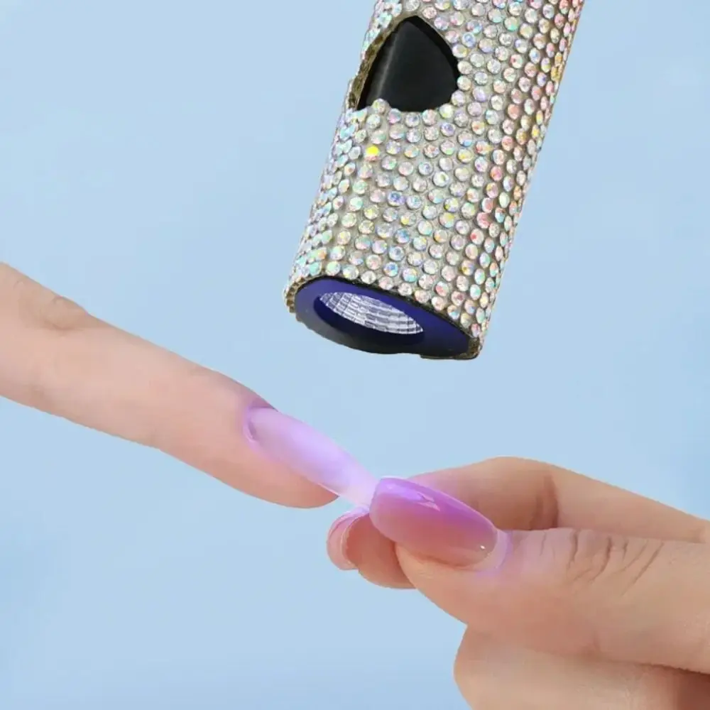 Luxe USB-nageldroger Machine Glanzend Sneldrogend Mini-zaklamp Pen Handbediende UV LED-nagellamp met één vinger Nail Art