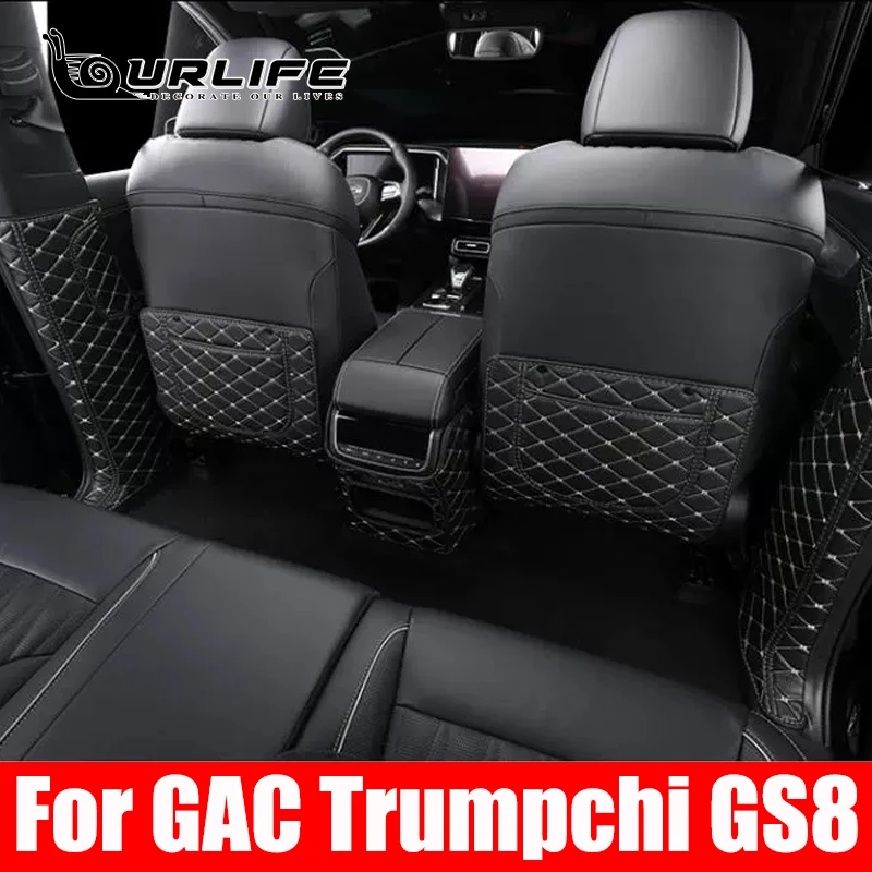 For GAC Trumpchi GS8 2021 2022 2023 2024 Accessories Car Seat Backrest Anti Kick Pad Armrest Box Leather Protective Chair Leath