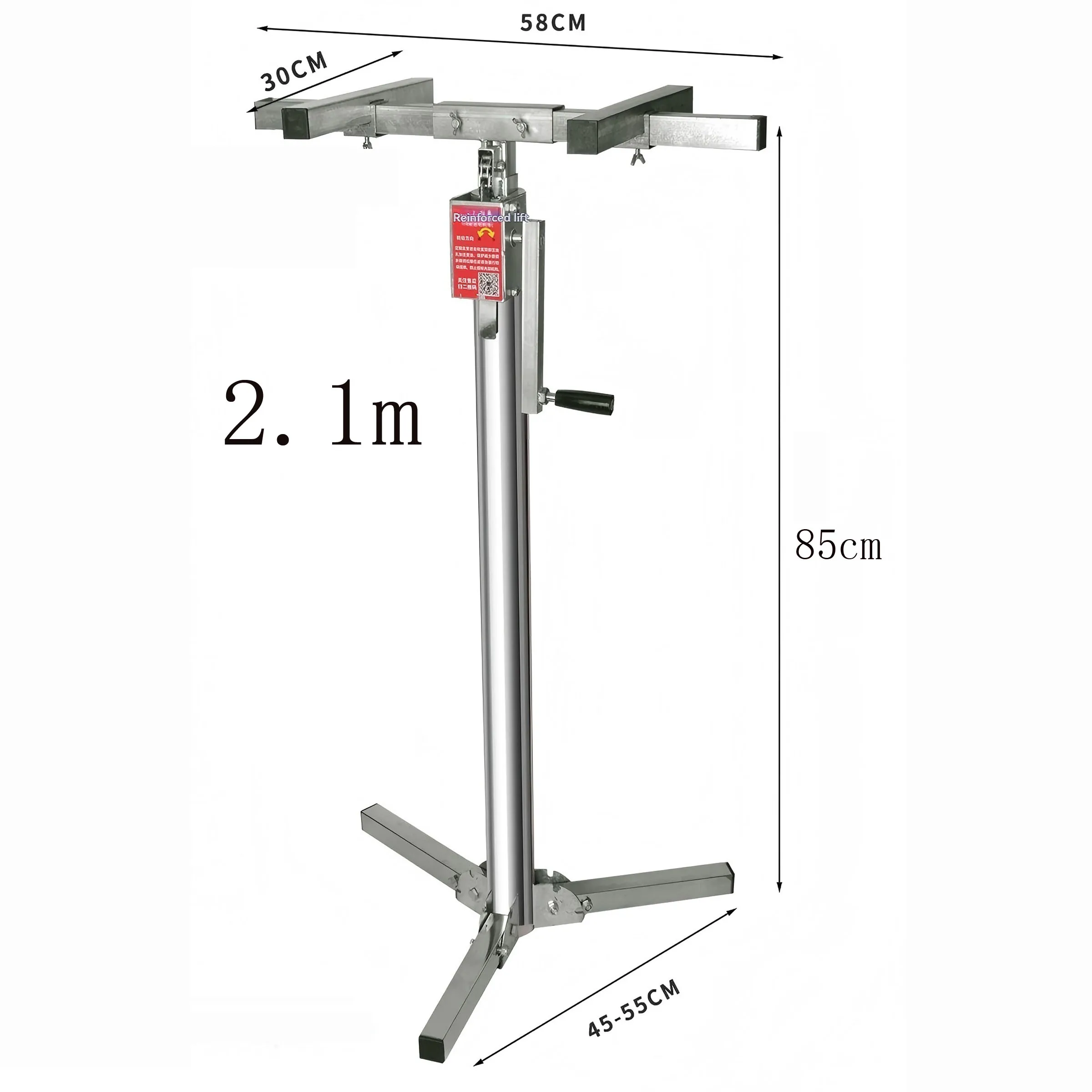 【Hot】2.1M Wall Cabinet Mounting Bracket Hand Cranked Electric Dual-purpose Stainless Steel 100KG
