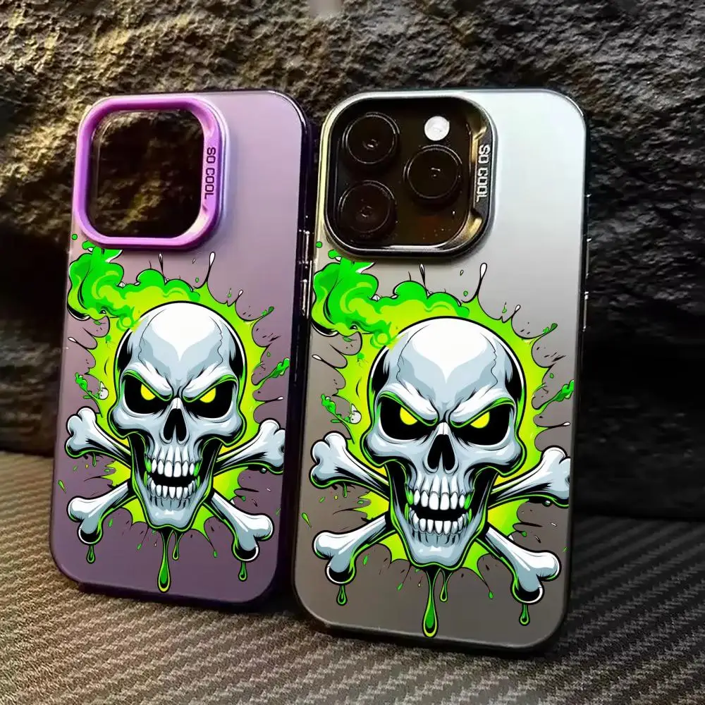 

This skull phone case is suitable for iPhone 17 16 15 14 13 12 11 Pro/Max/Plus anti drop and shockproof back cover