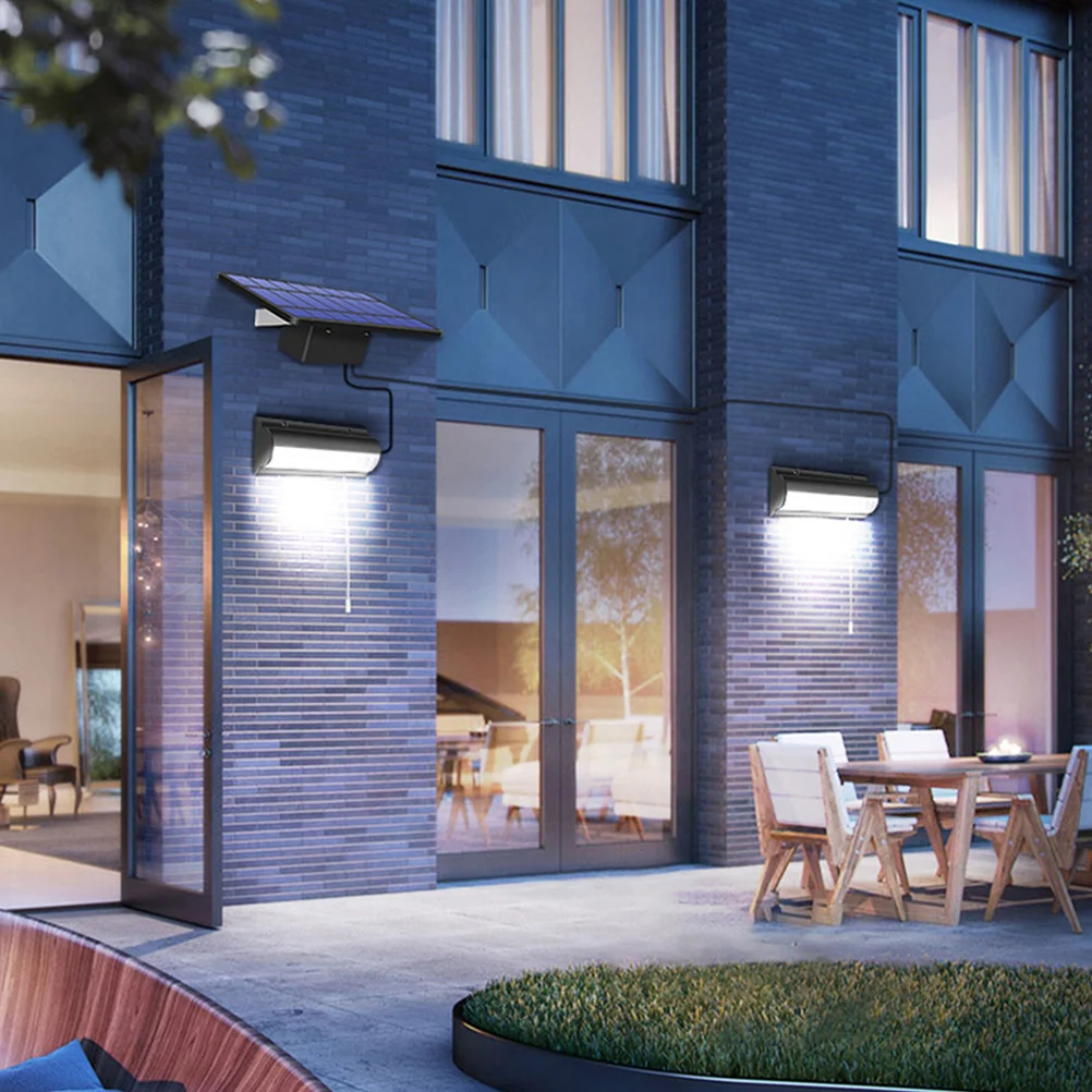 

1Set Solar Wall Light Outdoor LED Solar Light Pull String Controlled High Brightness Night Lamp for Courtyard Landscape Lighting