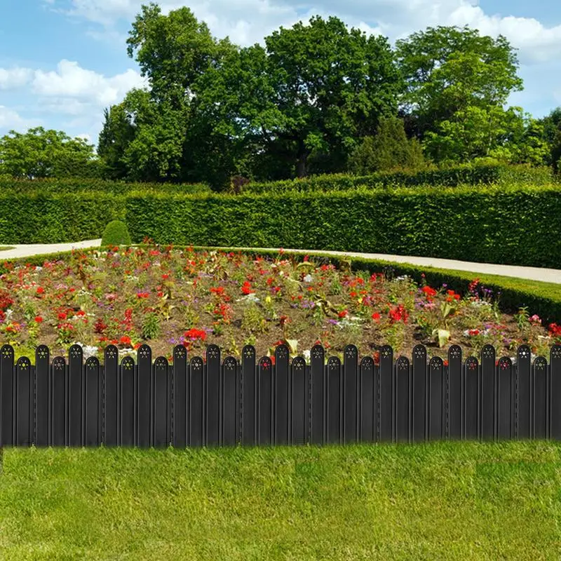 Garden Edging Border 10 Sets Rust-Proof Yard Edging Landscaping Tools Animal Barrier Decorative Garden Fencing Trim For Yard