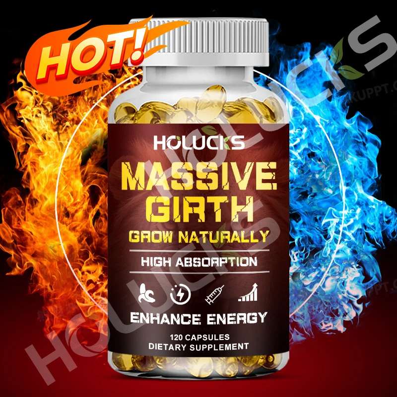 

Massive Girth Men's Gummies, Enhances Performance & Energy, Provide a Happy Life for Men and Women - 120 Capsules