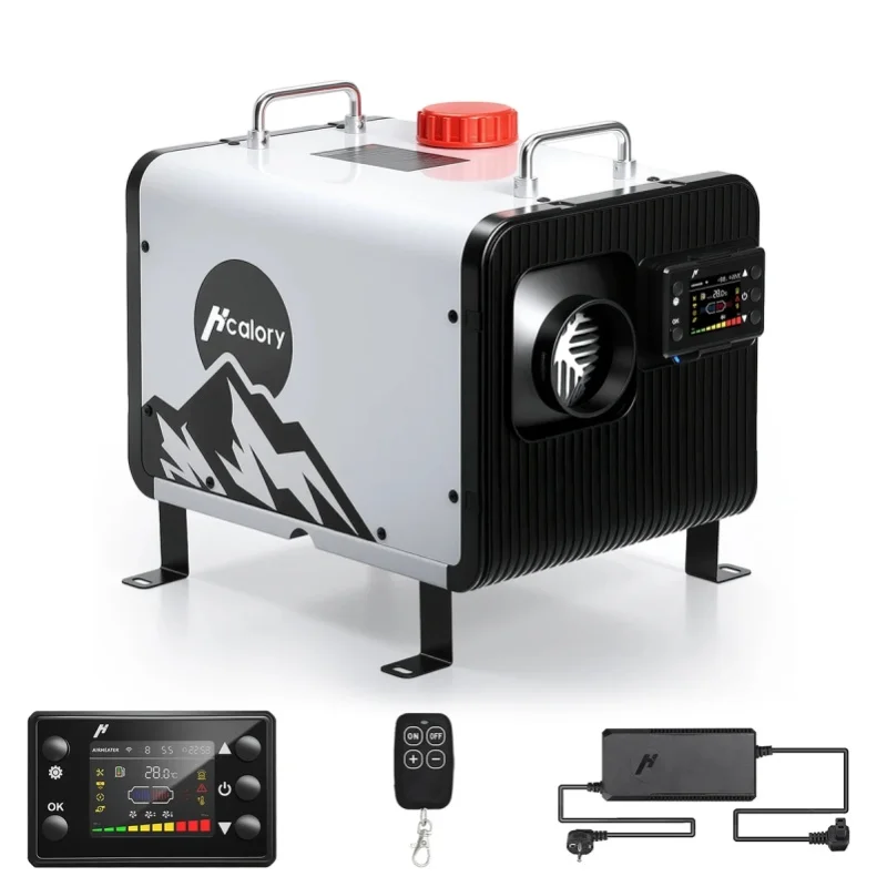 Hcalory HC2-H 8KW All-in-One Diesel-Luftstandheizung DC12V/24V Tragbare Dieselheizung 0,12-0,45 L/h mit Smart-App-Steuerung & 220-240V Adapter