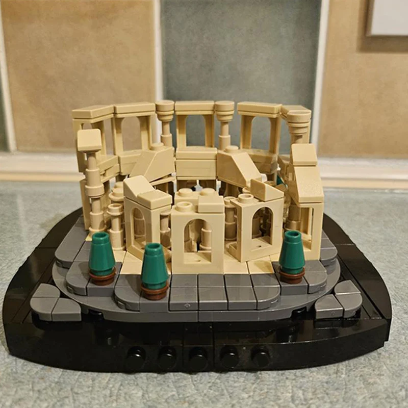 都市の街並みモデル MOC 組み立てブロック ミニローマコロッセオ モジュール式テクノロジー 子供向けホリデーギフト 組み立ておもちゃセット