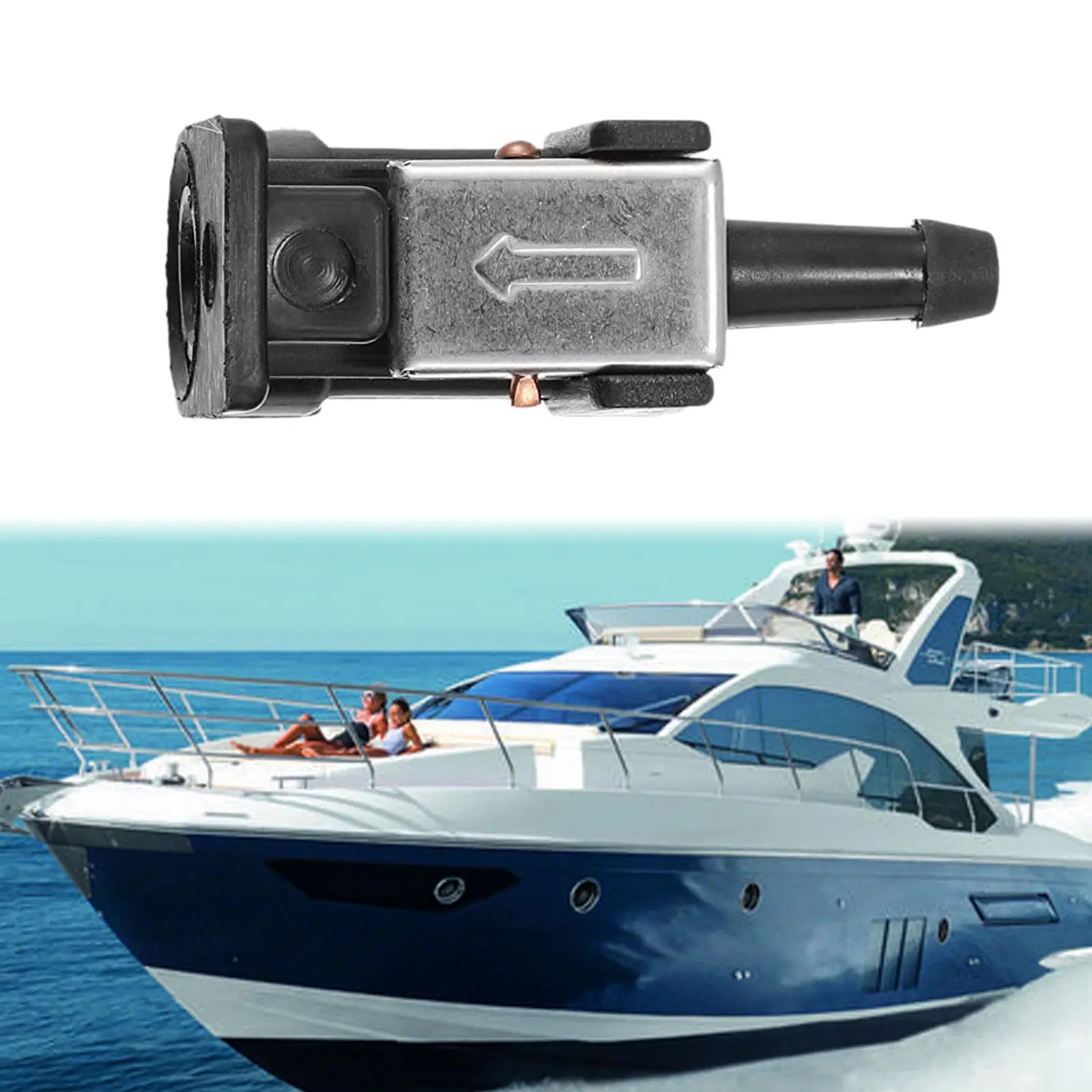Reliable Plastic Fuel Connector Pipe Joint Engine Side for Boat Engine Fuel Line Replacement Outboard