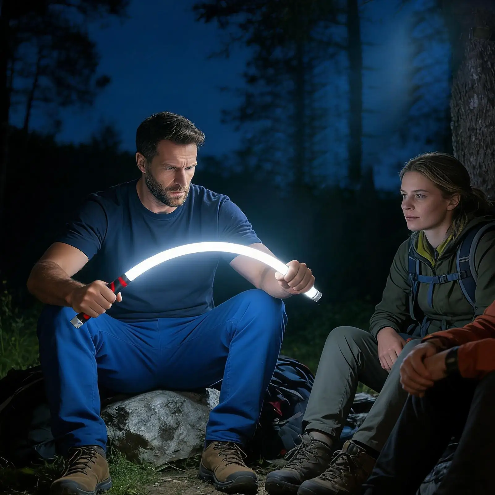 LED Flashlight 3-Mode Bendable Waterproof Professional Bright LED Flashlight Silicone Stick for Indoor Home Fishing Camping