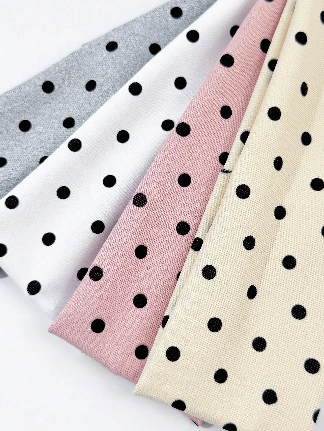 4pcs/set Ladies Polka Dot Print Wide-Edge Elastic Hair Band Face Makeup Sports Headband Stylish Hair Accessory for Women image 3