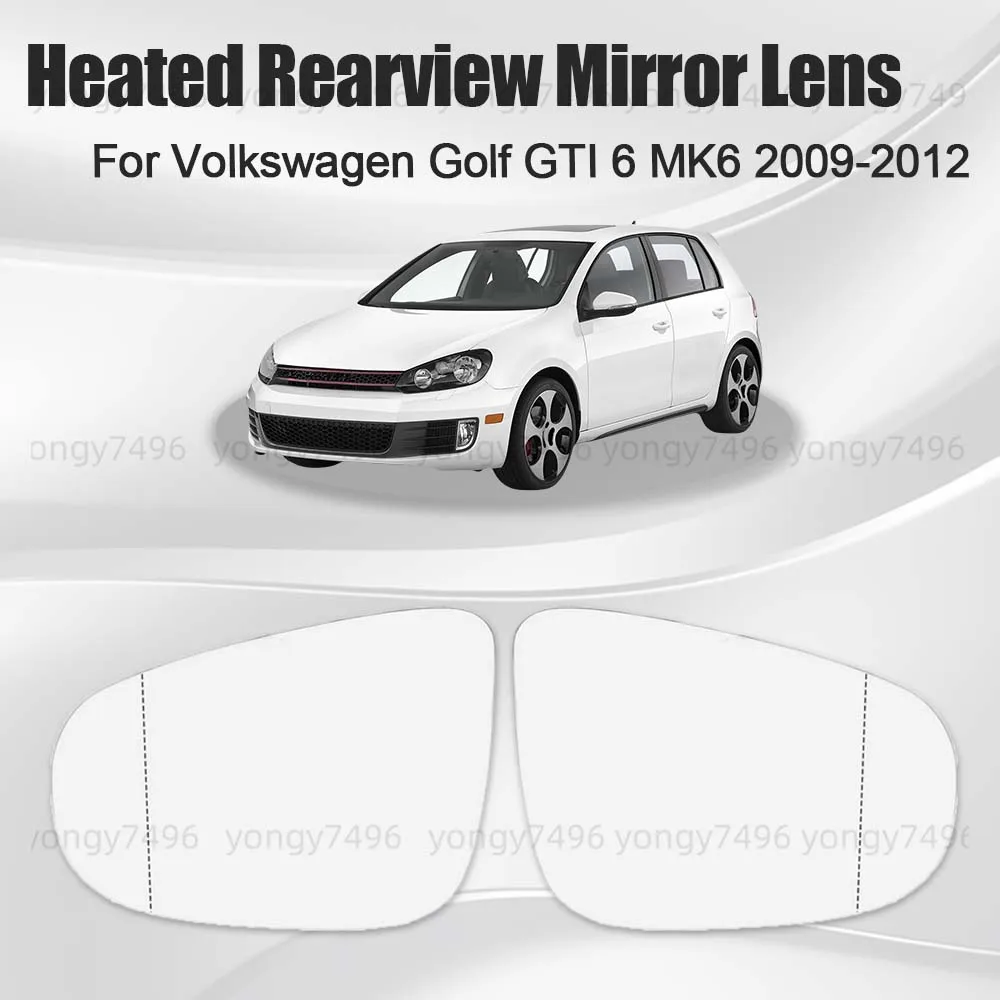 

Car Wide Angle Heated Rearview Mirror Lens For Volkswagen Golf GTI 6 MK6 2009 2010 2011 2012 Car Rearview Accessories