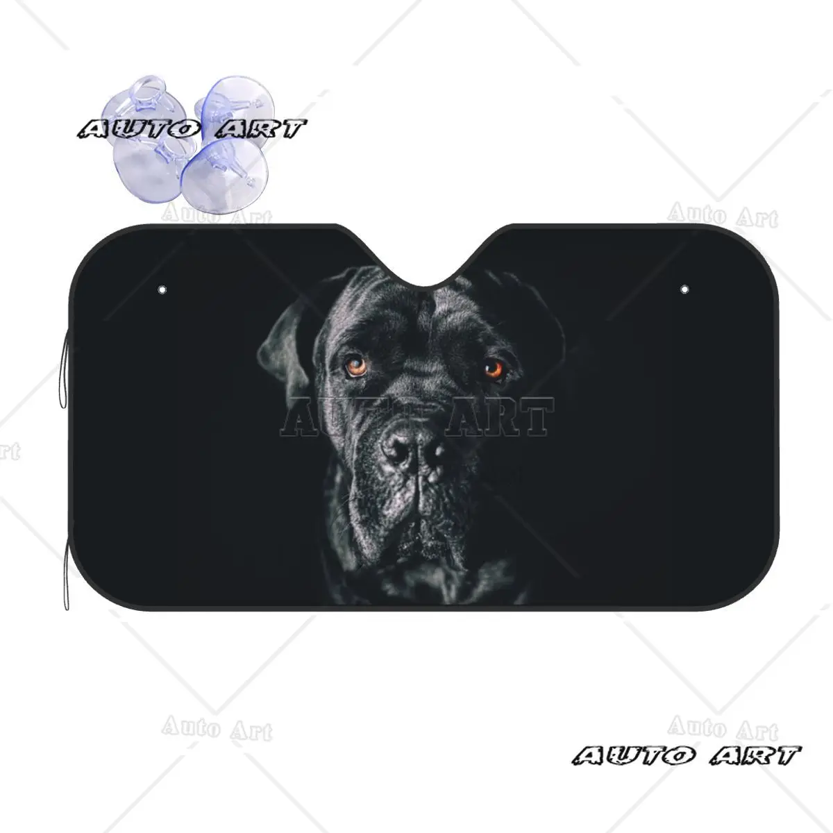 

The Art of Dog Cane Italian Mastiff Sunshade Windscreen Car Front Windshield Window Sun Visor Accessories Covers