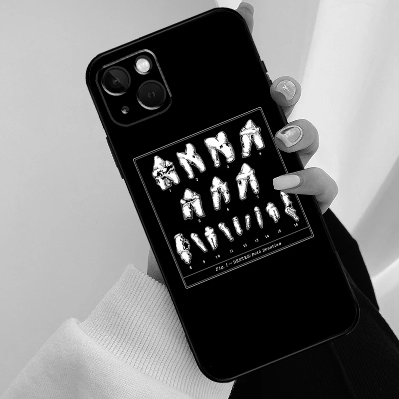 Dentist Tooth Pattern Phone Case For iPhone 13 14 15 16 Pro Max 11 12 XS XR X Plus Shockproof Bumper Soft Cover