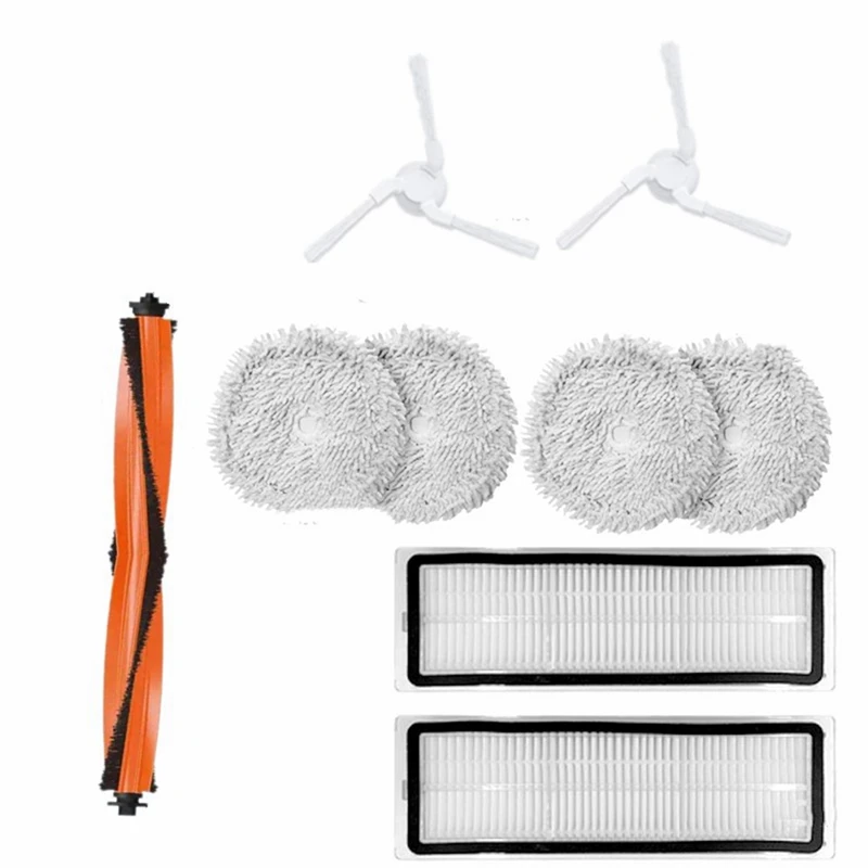 For Xiaomi Mjia STYTJ06ZHM Vacuum Cleaner Accessories Kit, Main Side Brush, HEPA Filter, Mop Cloth Replacement