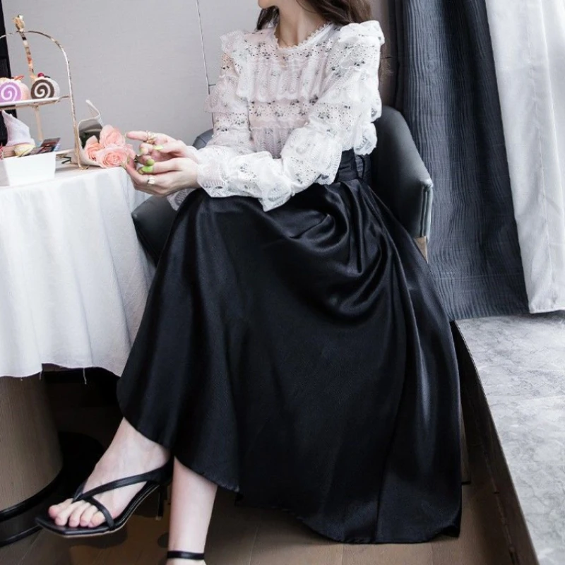 Korean Fashion Premium Sales Summer Chic Women's Skirt Luxury Elegant Long Maxi Female Skirts Casual A Line Clothing Trend 2026