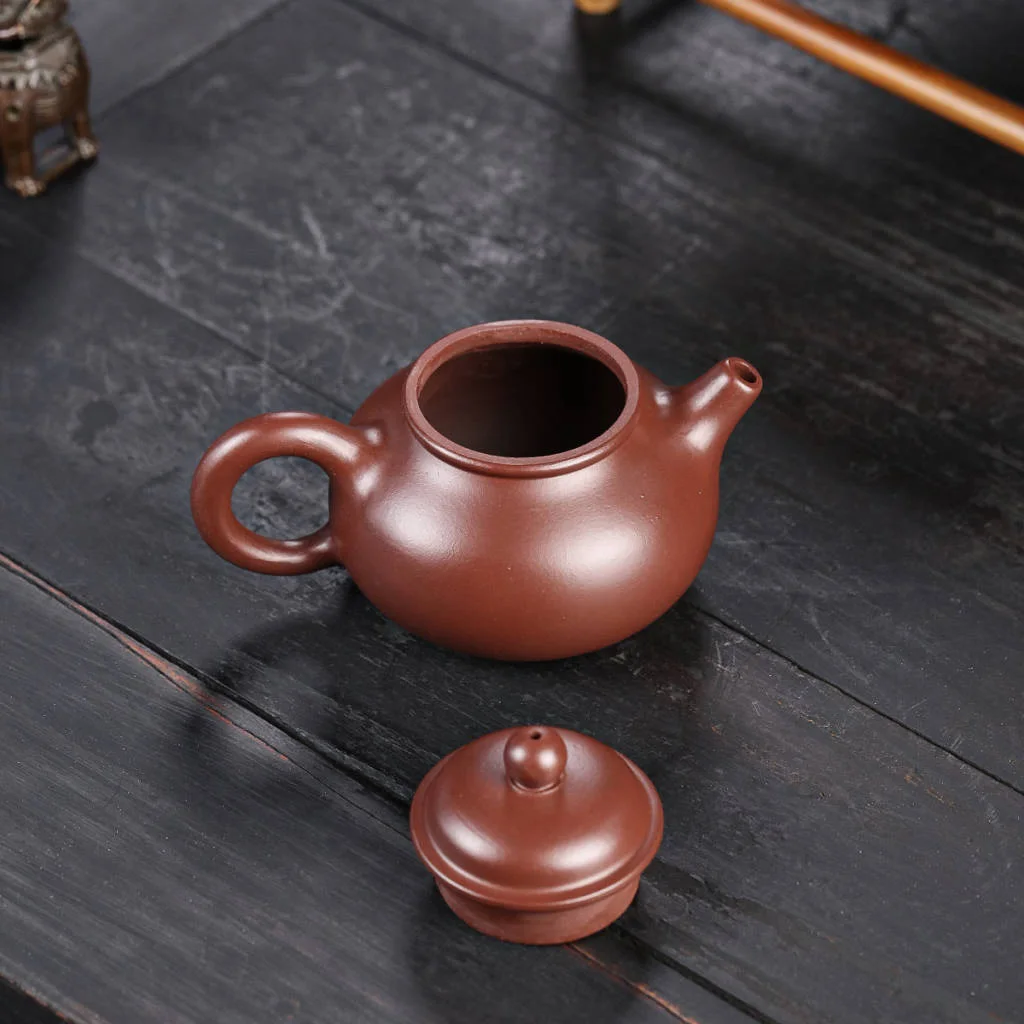 Yixing "Breathing Teapot" – 150ml Zhu Ni Clay Masterpiece​​, Artisan Teapot​​, Zisha Teapot view 6