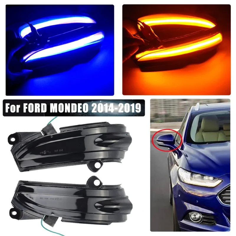 LED Side Wing Dynamic Turn Signal Light Rearview Mirror Indicator car accessories For FORD MONDEO MK5 2014-2019 MK V 5