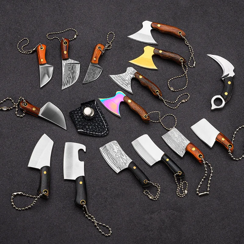 EDC Mini Knife Sharp Mini Kitchen Knife Gift Carry Pocket Knives Unboxing Tool Portable Paper Cutting EDC Fixed Keychain Knife