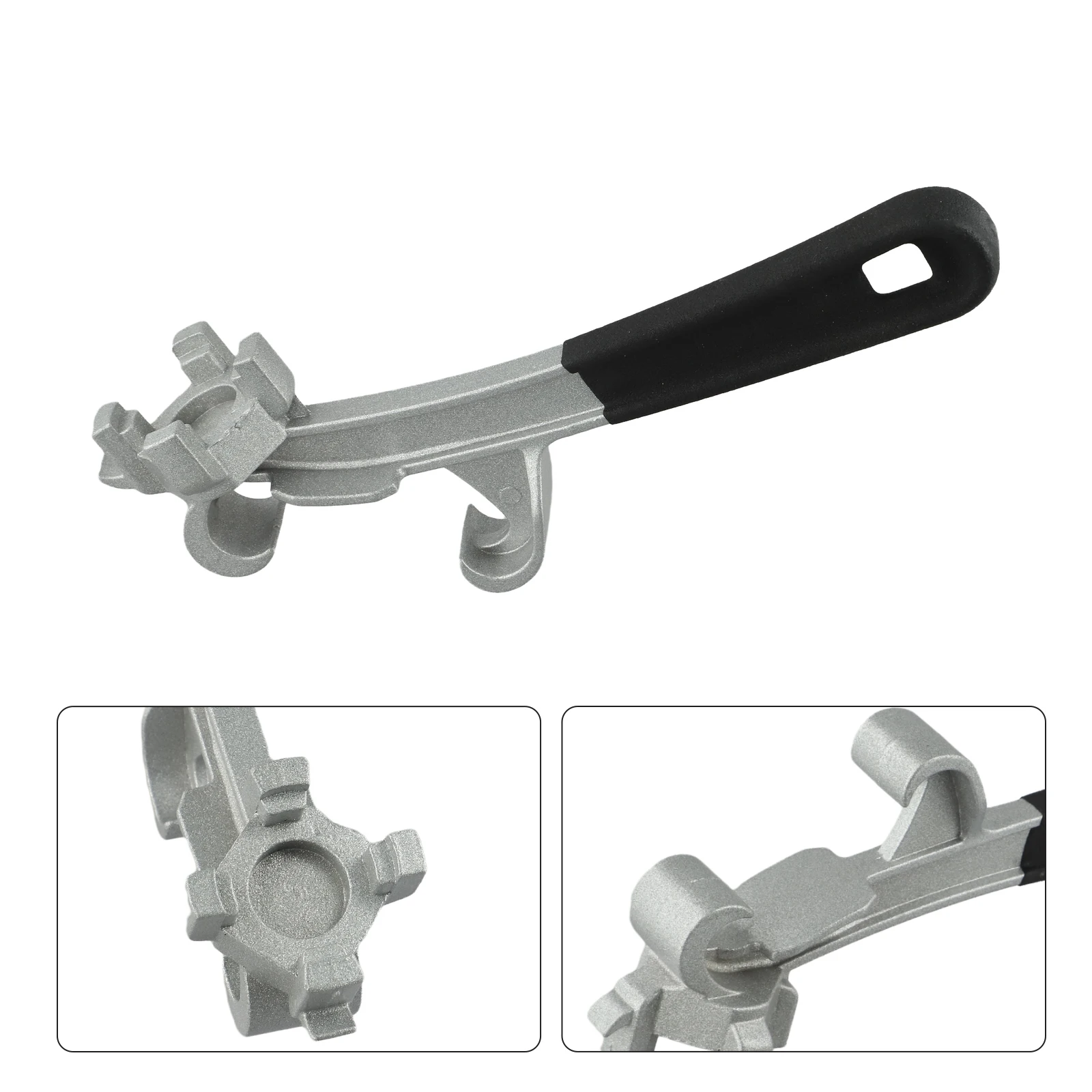 

Can Opening Tool Bung Wrench Convenient Tool Black Double-Head Design Easy To Carry Ergonomic Design For Water Cans