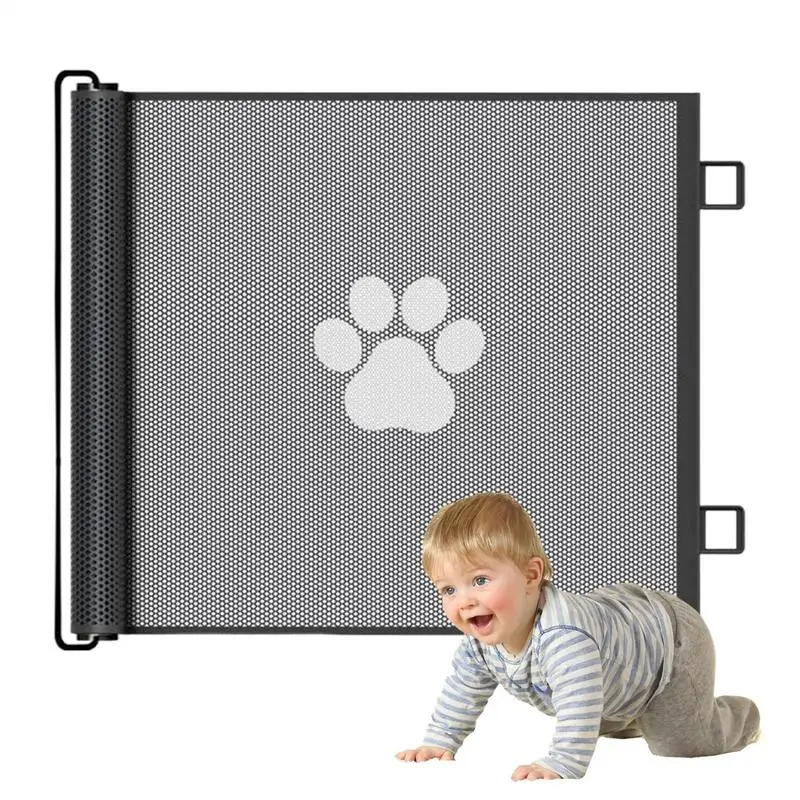 

Baby Gate Mesh Retractable Dog Gates Pet Accessories For Porch Window Fireplace Doorway Yard Nursery Kitchen Balcony Pool