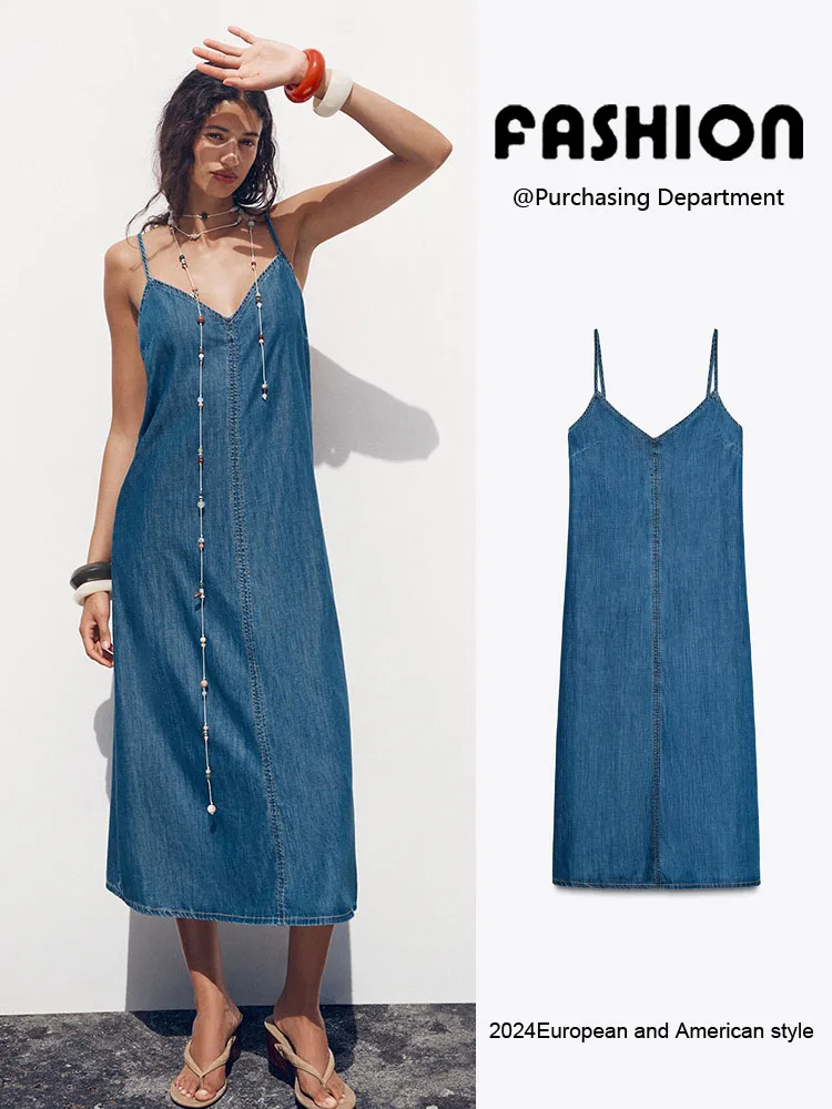 Sexy Bal Svel Denim ter Midi Dr femmes nouvel été Faion ow off votre Ba longue robe de soirée couleur Pure